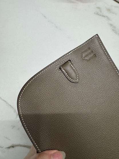 HERMES Jypsiere Mini 大象灰 金扣 evercolor 18 etoupe GHW