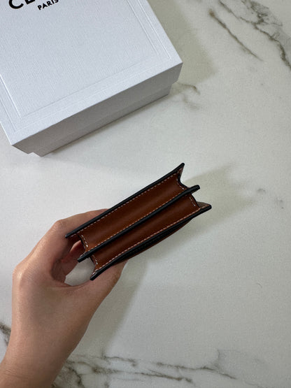 CELINE Canvas 老花雙層卡包
