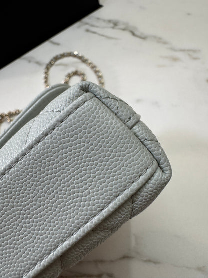CHANEL 超Mini Coco Handle 24K 灰藍色