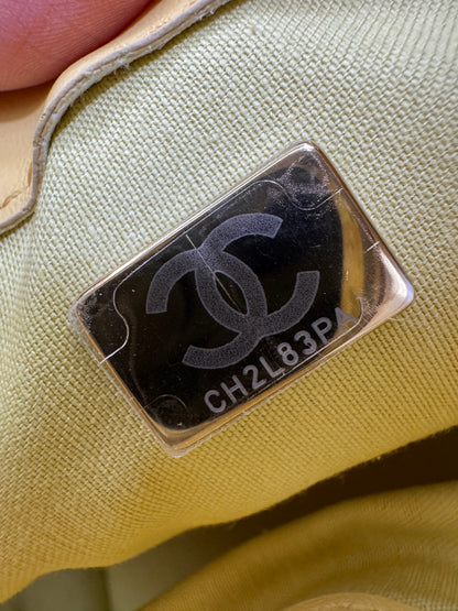 CHANEL Mini 25Bag 麂皮黃色