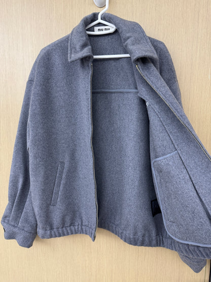 MIU MIU 25FW 灰色羊毛外套