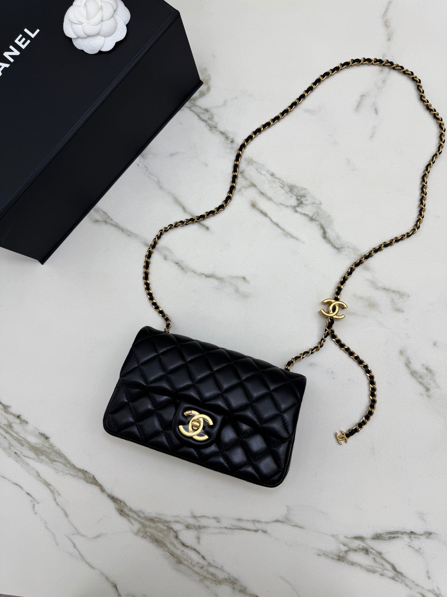 CHANEL 25B調節扣 Mini CF20 羊皮