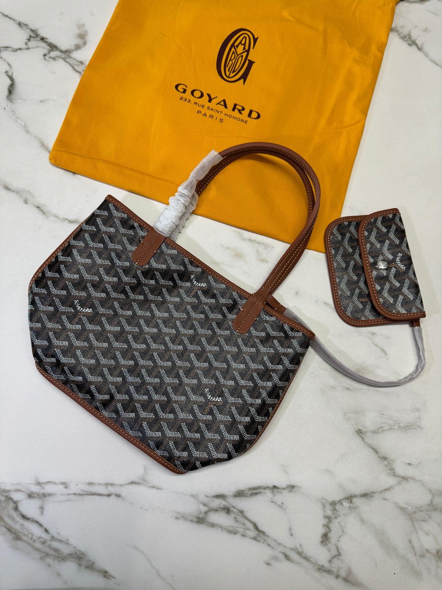 GOYARD Anjour Mini Tote 雙面 焦糖棕