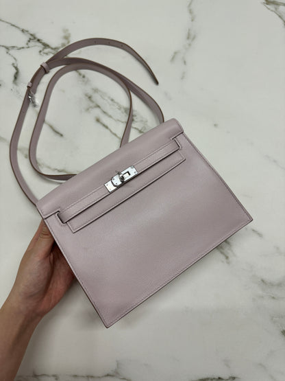 HERMES Kelly Danse 夢幻紫 銀扣 Swift