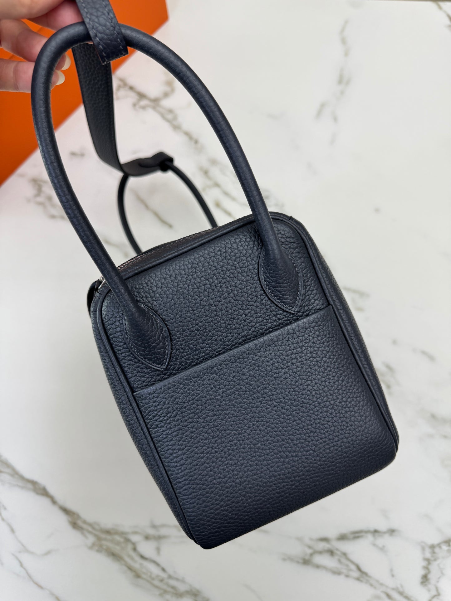 HERMES Lindy 26 石板灰銀扣 85 Ardoise TC PHW