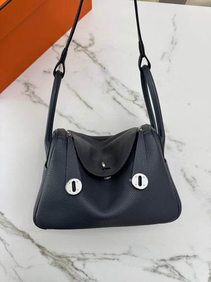 HERMES Lindy 26 石板灰銀扣 85 Ardoise TC PHW