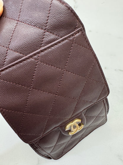 CHANEL 25Bag 荔枝牛皮 Small Chocolate