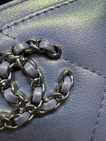 CHANEL 19卡包 22P人魚姬幻彩紫