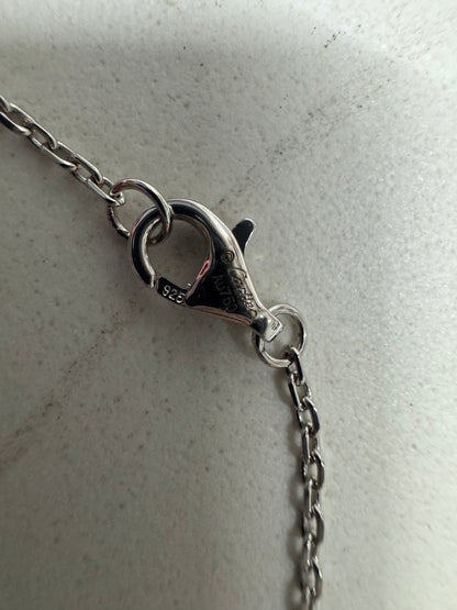 CARTIER Love 滿天星項鏈 白金色 【純銀電鍍18K金+莫桑鑽】