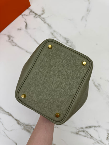 HERMES Picotin Lock 18 鼠尾草綠金扣 Q1 Sauge GHW￼