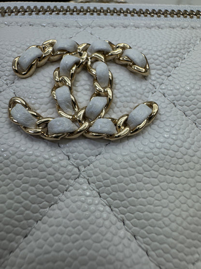 CHANEL 26S 交叉手柄長盒子 白色