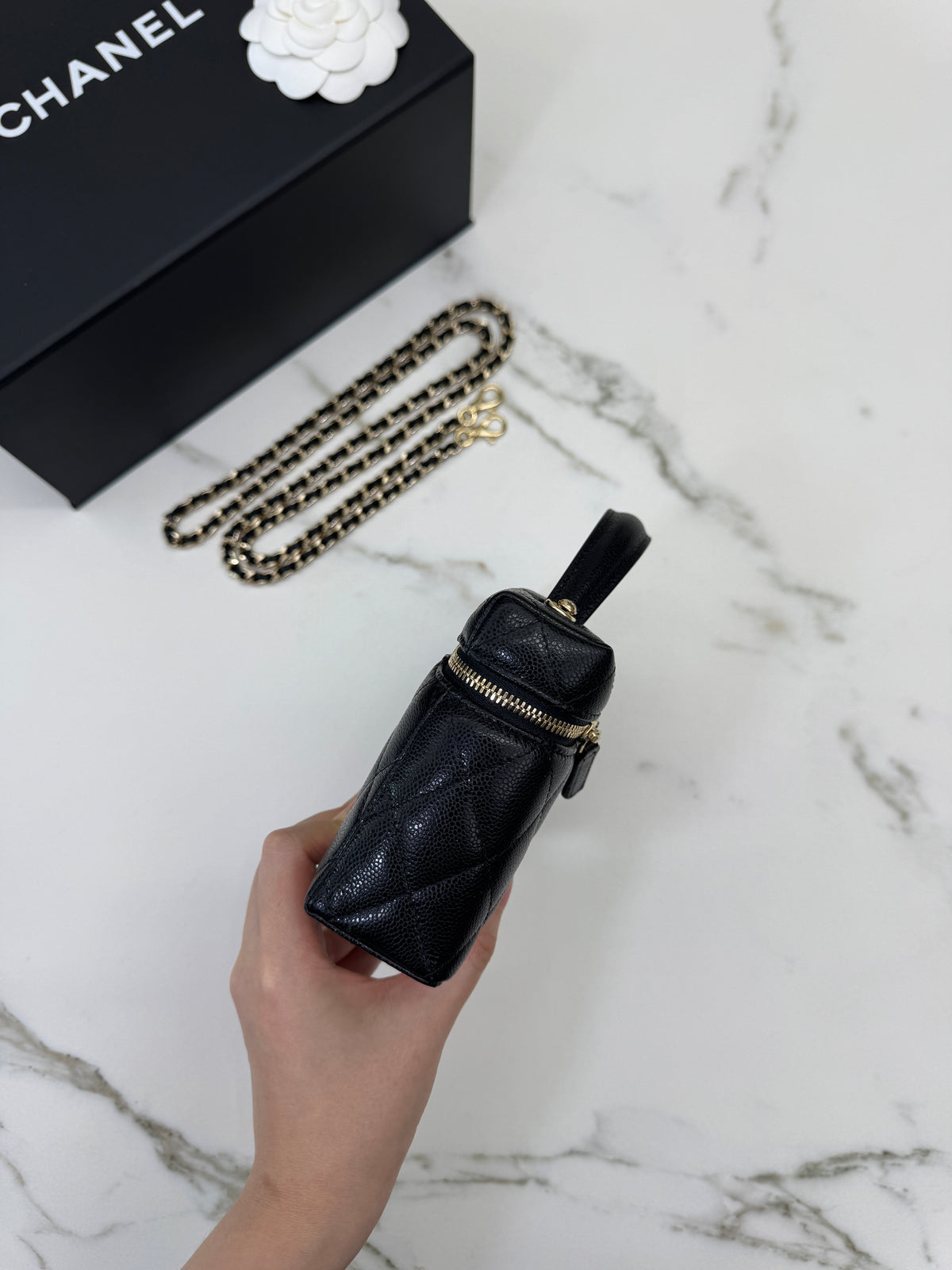 CHANEL LP盒子包 黑色牛皮 Vanity