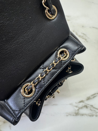 CHANEL Duma 胎牛皮 黑色 Small