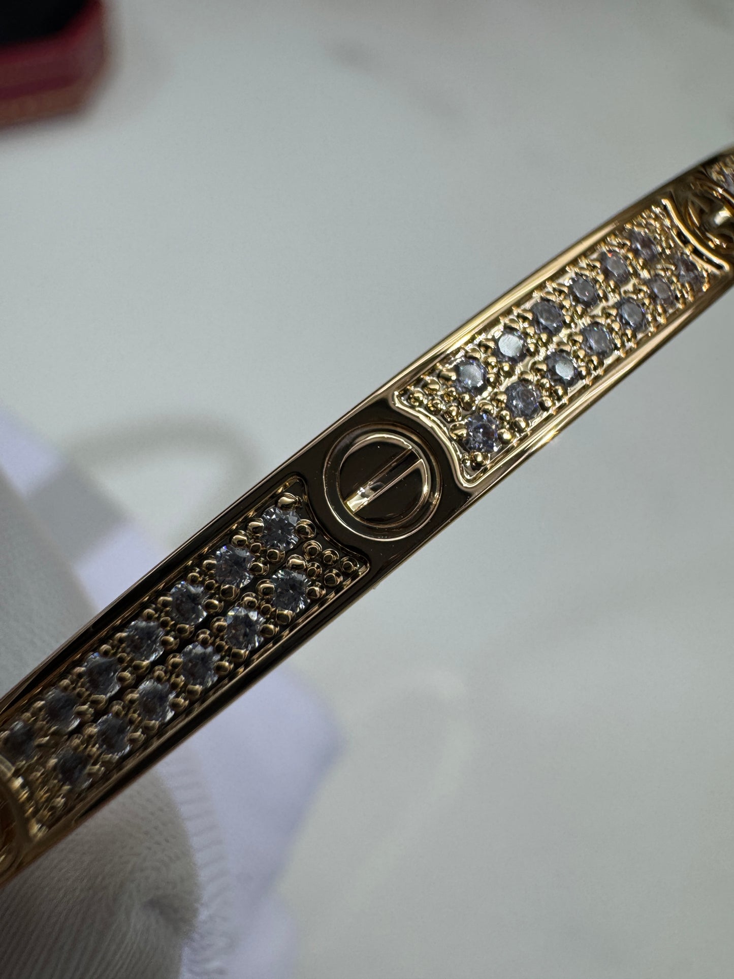 CARTIER Love Bracelet 窄版滿天星 玫瑰金