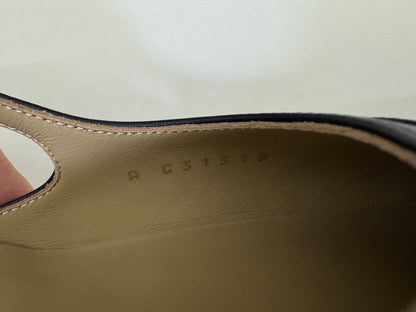 CHANEL Slingback 黑色羊皮