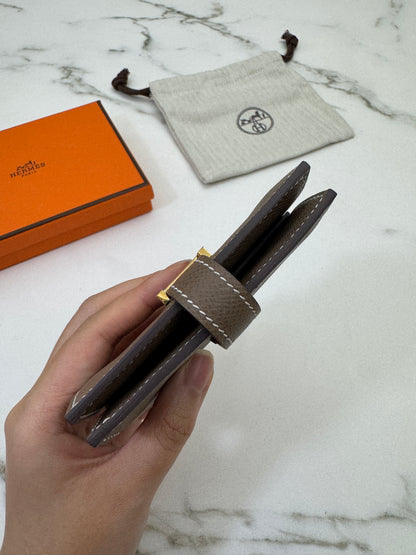 HERMES Bearn Mini Wallet 帶散紙位 大象灰金扣 Etoupe GHW