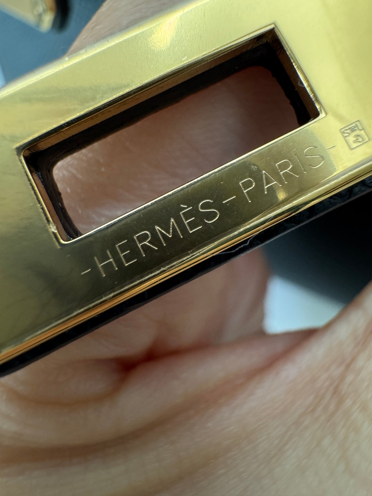 HERMES Mini Kelly II 黑金 Epsom Noir GHW