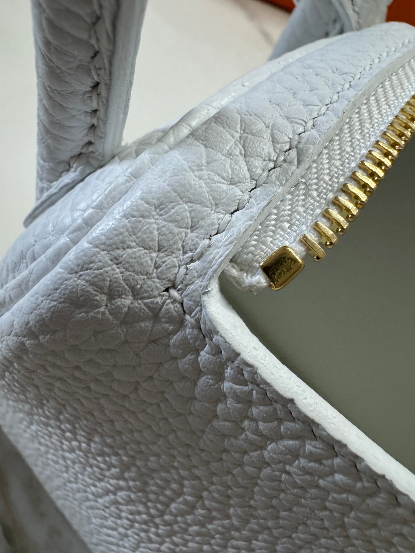 HERMES Mini Lindy II 純白色TC 金扣 GHW