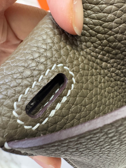 HERMES Halzan 25 大象灰金扣