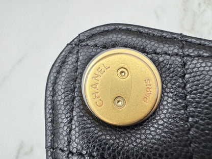 CHANEL 25Bag Medium 黑色荔枝皮