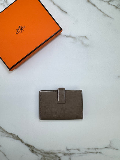 HERMES Bearn Mini Wallet 散紙位 大象灰銀扣 Epsom PHW