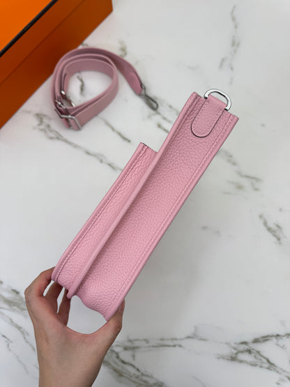 HERMES Evelyne 23 櫻花粉銀扣 3Q Rose Sakura PHW