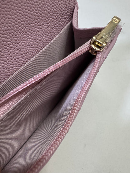 CHANEL 24A粉紫 新版拉鏈 CF Cardholder