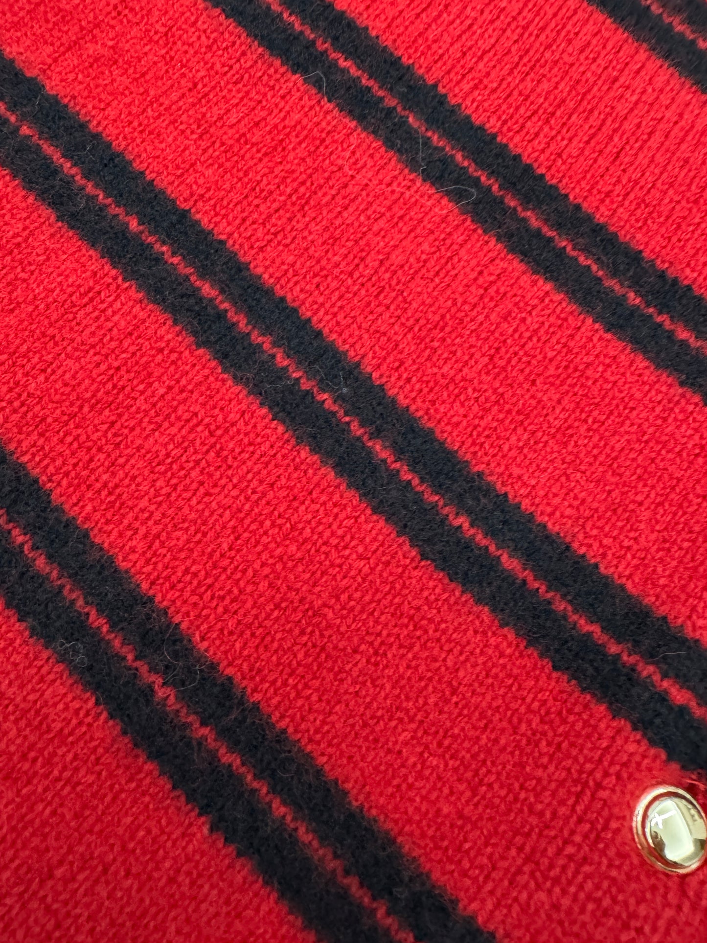 MIU MIU 紅色條紋針織開衫