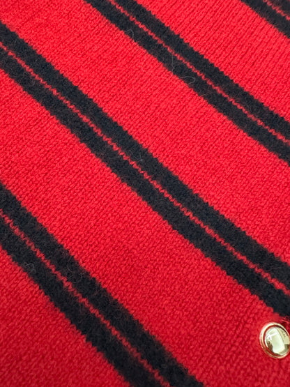 MIU MIU 紅色條紋針織開衫