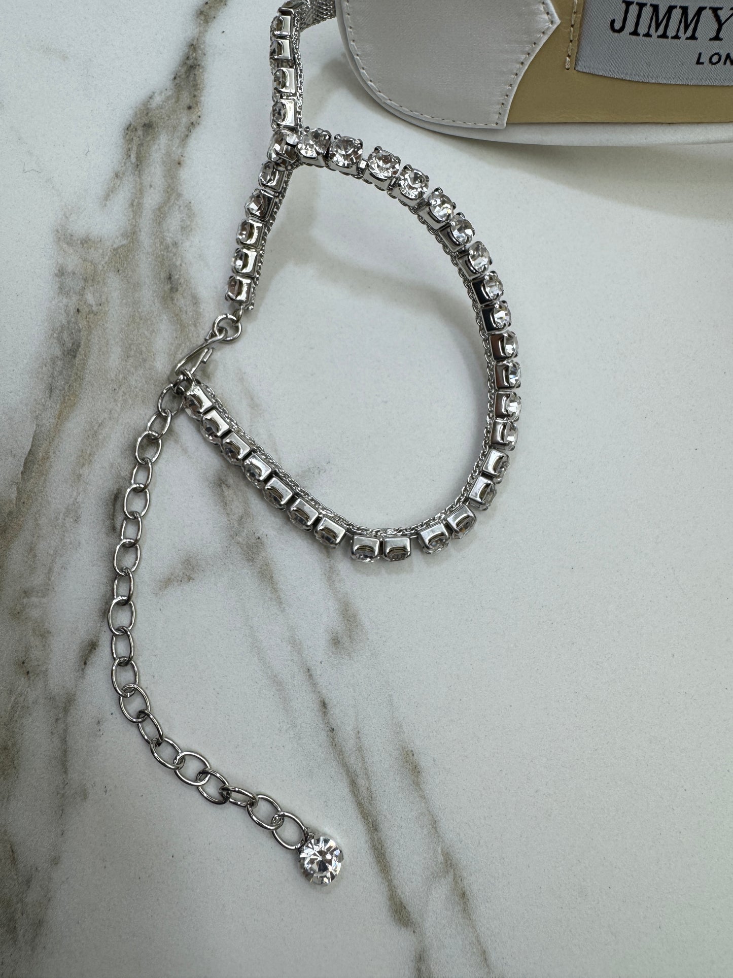 JIMMY CHOO Saeda 85 緞面白