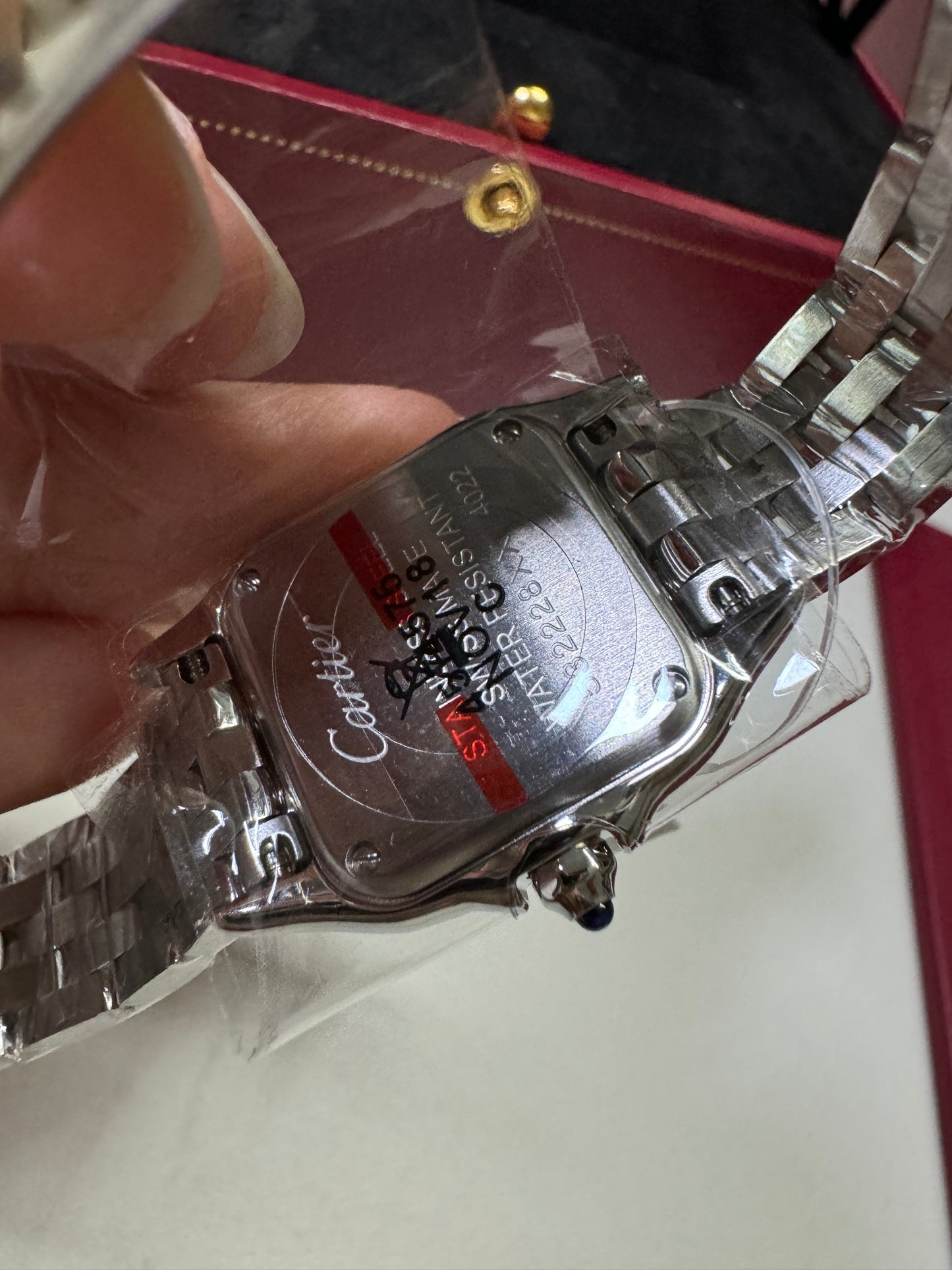 CARTIER 獵豹中號 天然真鑽 銀色