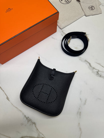 HERMES Mini Evelyn Noir GHW