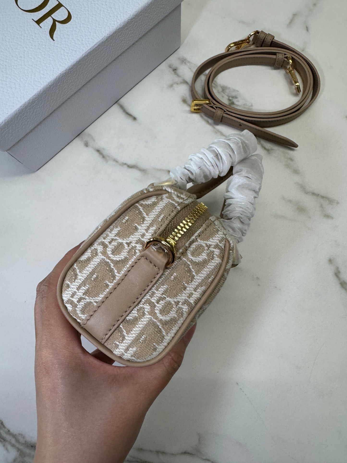 DIOR Groove Mini 奶茶色老花