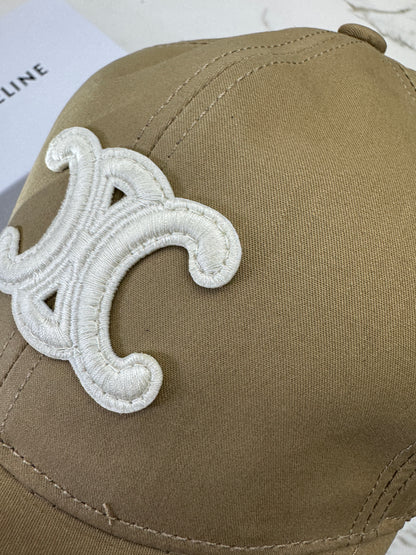 CELINE 凱旋門鴨舌帽 卡其色
