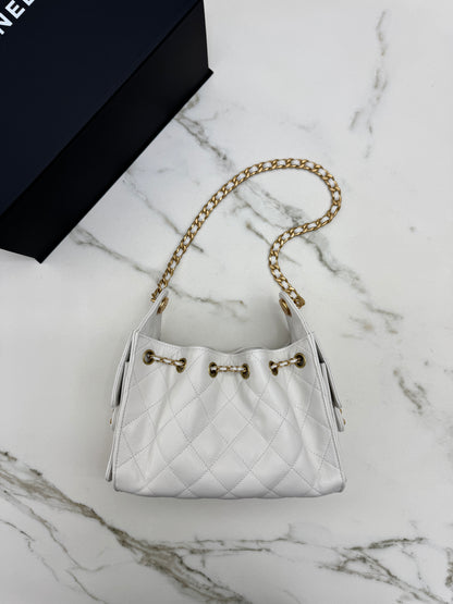 CHANEL Mini 25 Bag 白色荔枝皮