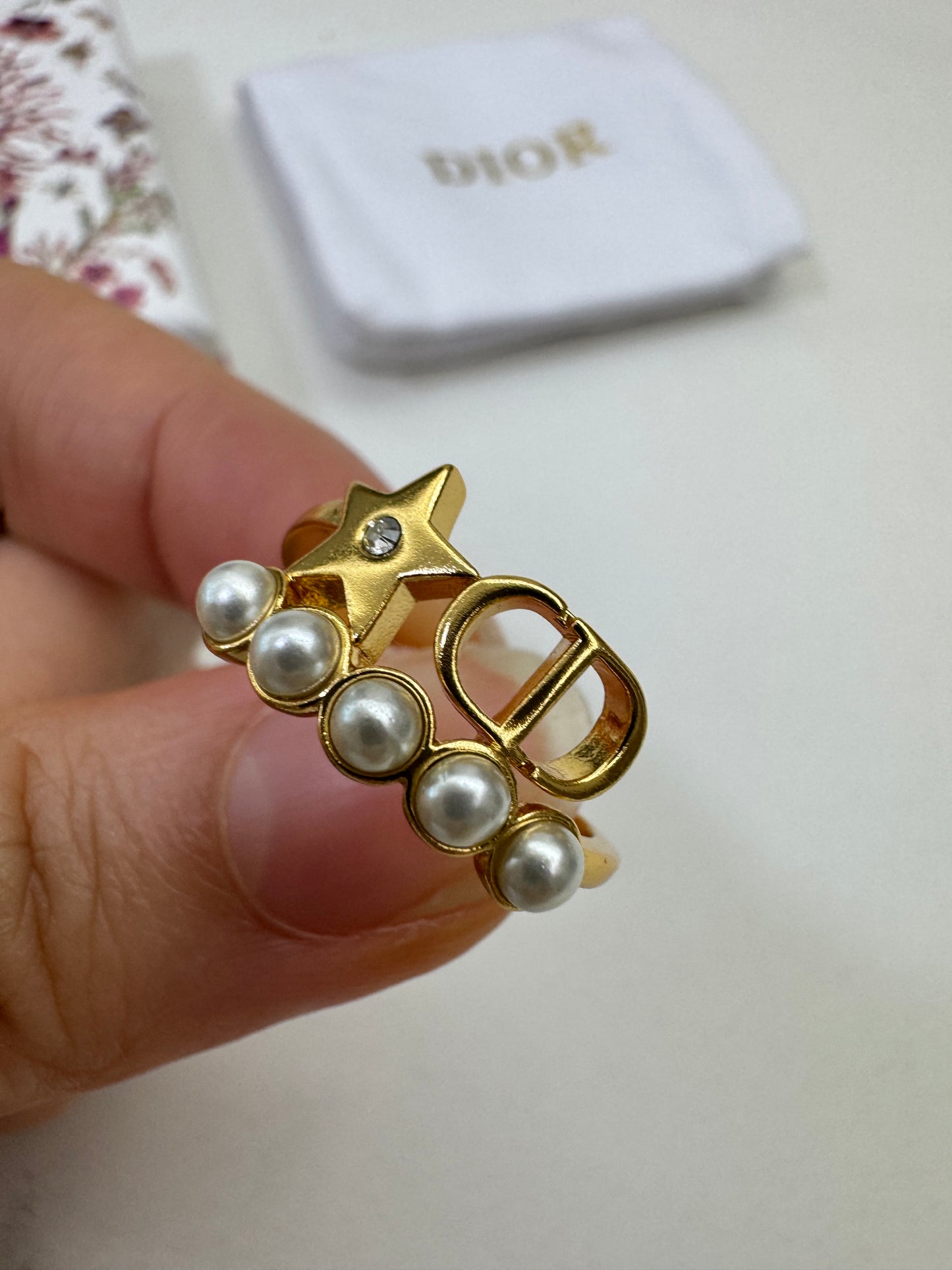 DIOR Petit CD 珍珠戒指