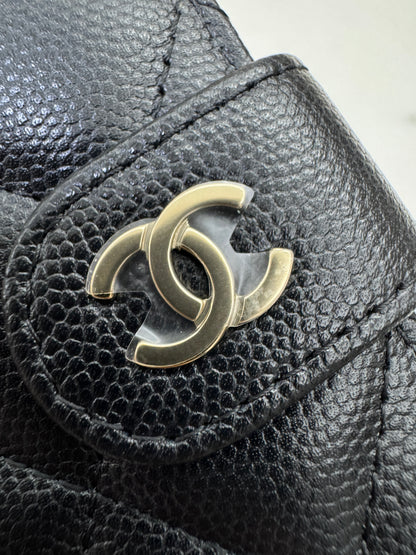 CHANEL Passport Holder 黑金牛 Black Caviar Calfskin