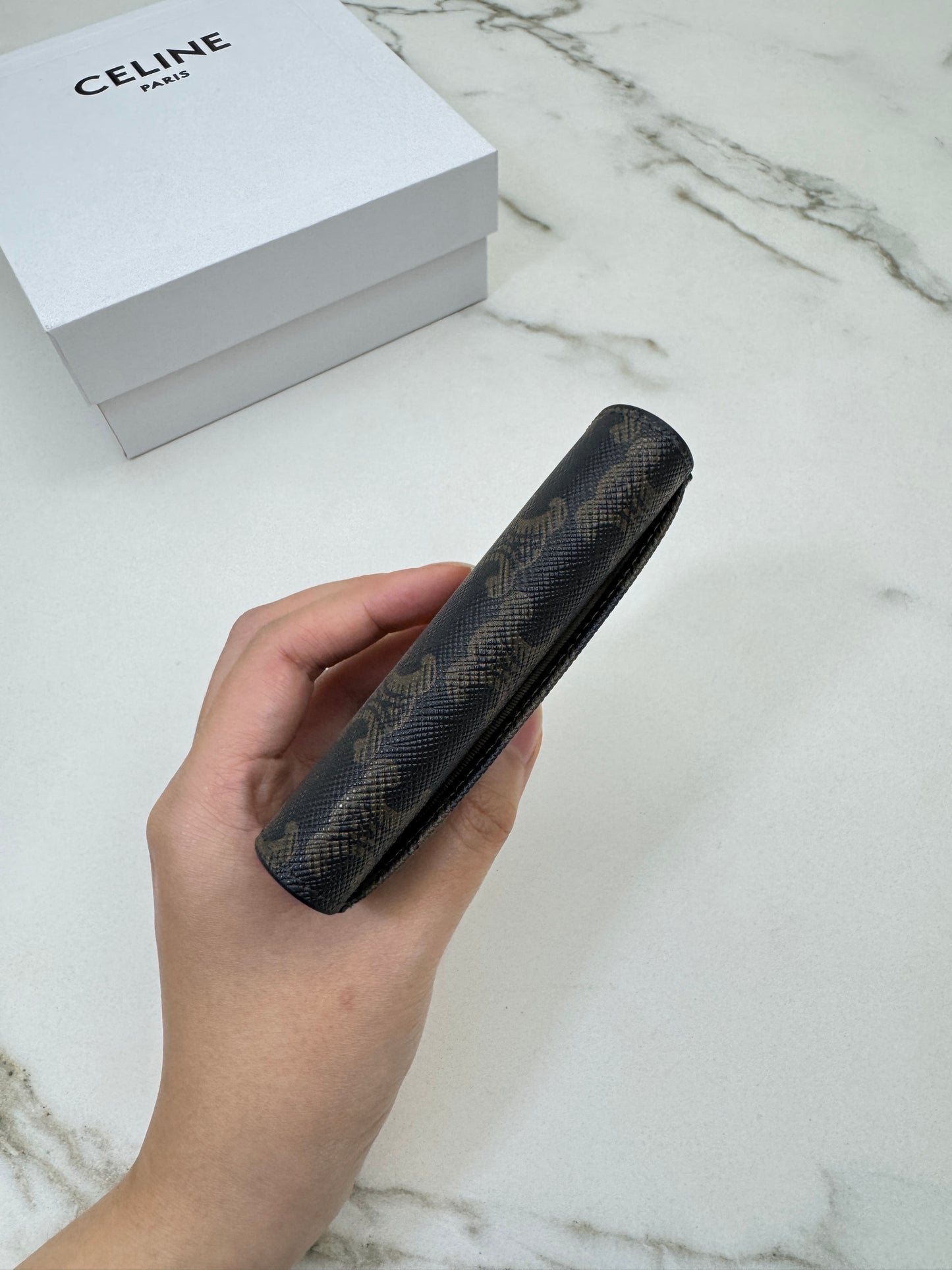 CELINE Triomphe 老花帆布 Cardholder