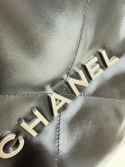 CHANEL 22Bag Backpack 黑銀 Black PHW