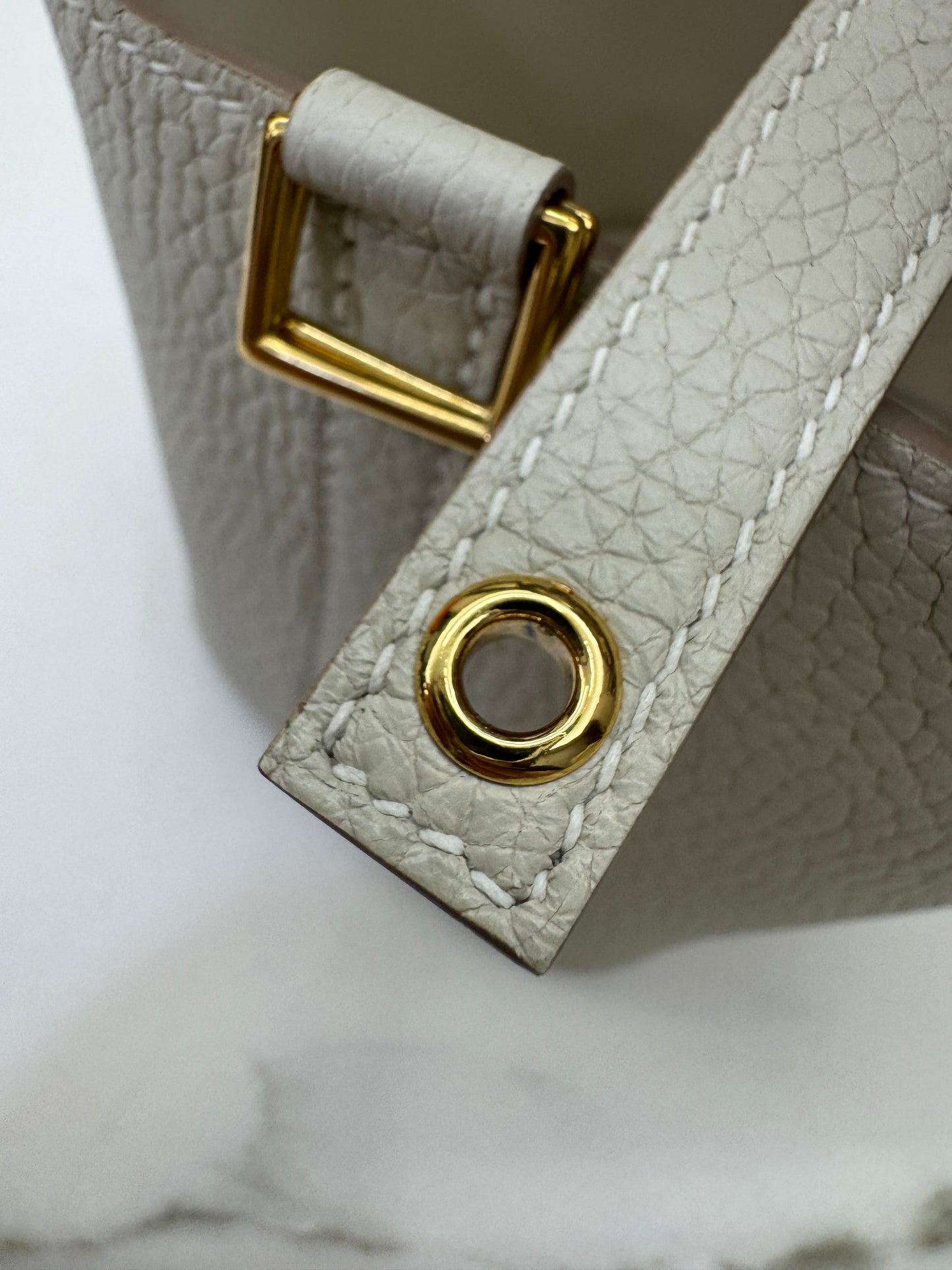 HERMES Picotin Lock 14 奶昔白金扣 TC Craie GHW
