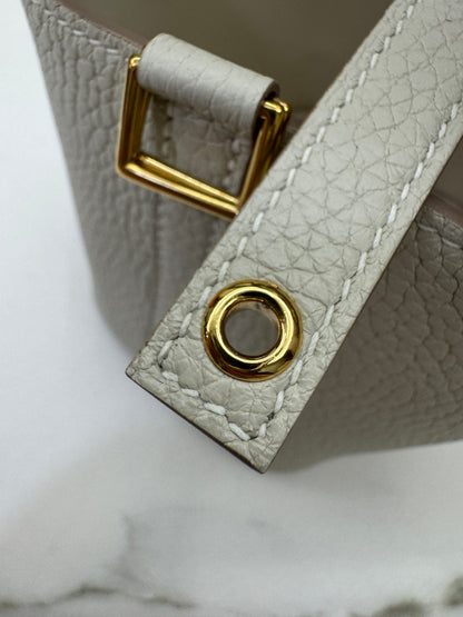 HERMES Picotin Lock 14 奶昔白金扣 TC Craie GHW
