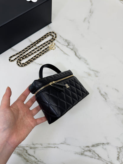 CHANEL LP盒子包 黑色牛皮 Vanity
