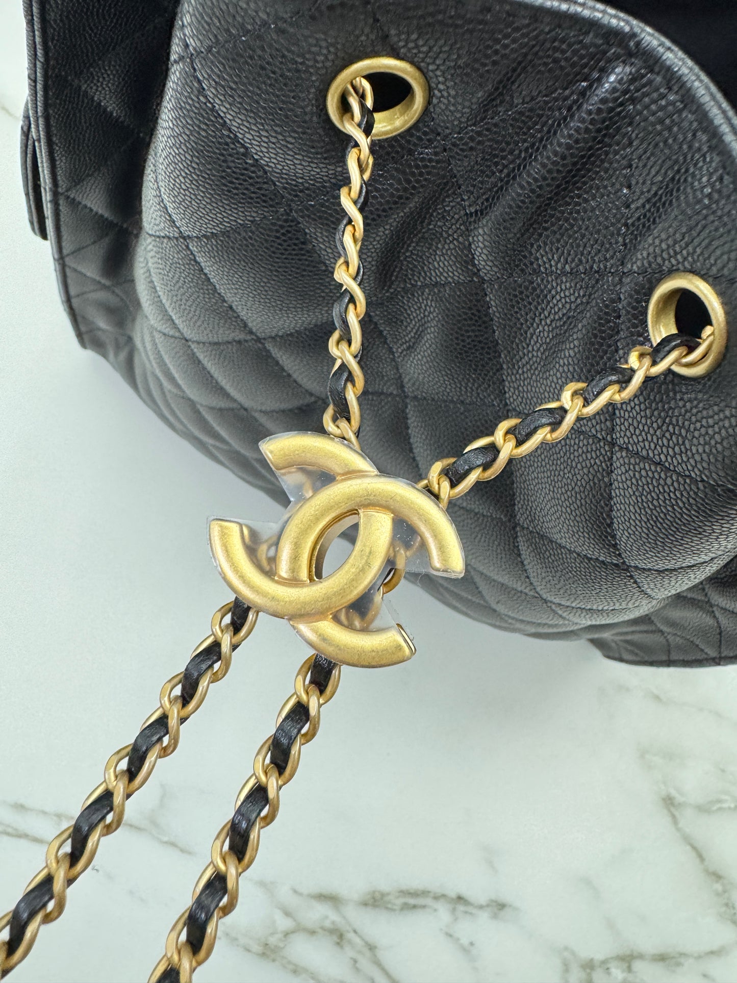 CHANEL 25Bag Medium 黑色荔枝皮