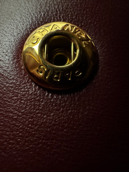 CHANEL 26S Maxi Flap Bag Small 酒紅色金扣 Burgundy GHW