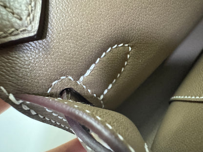 HERMES Jypsiere Mini 大象灰 金扣 evercolor 18 etoupe GHW