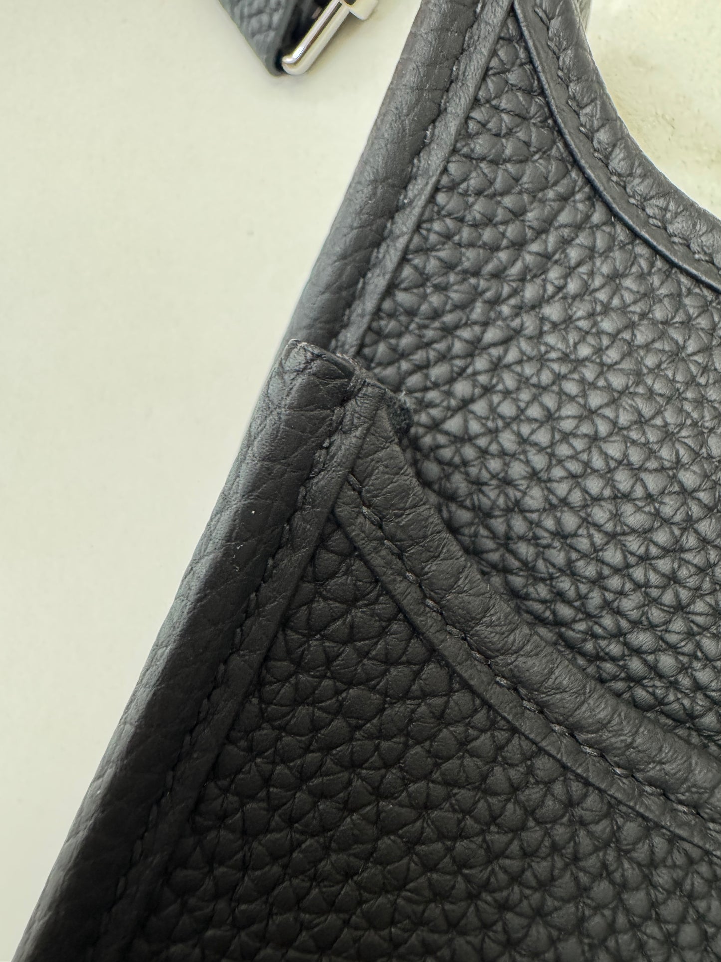 HERMES Evelyne23 黑銀 TC