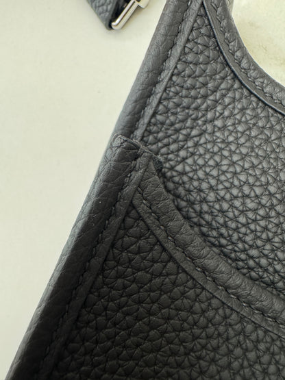 HERMES Evelyne23 黑銀 TC