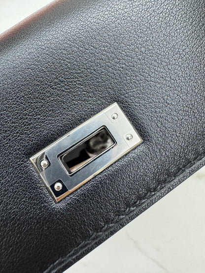 HERMES Kelly Moove 黑銀 Swift Noir PHW