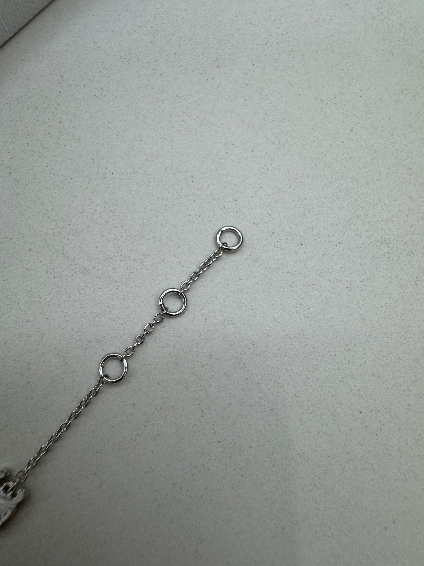 CELINE 凱旋門五花Logo手鏈 銀色