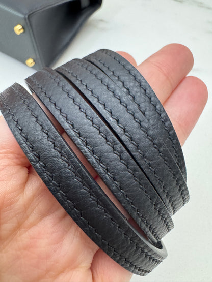 HERMES Mini Kelly II 黑金 Epsom Noir GHW